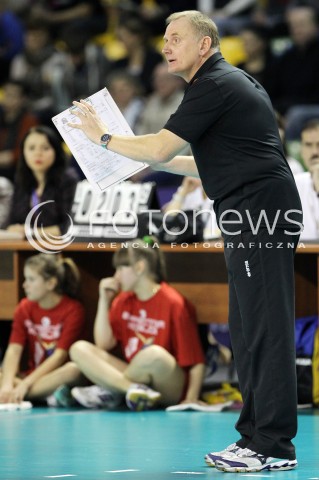  02.02.2013 KIELCE SIATKOWKA PLUS LIGA 2012/2013<br />MEN VOLLEYBALL POLAND POLISH PLUSLIGA LEAGUE SEASON 2012/2013 <br />MECZ EFFECTOR KIELCE - PGE SKRA BELCHATOW N/Z JACEK NAWROCKI TRENER ( HEAD COACH )  