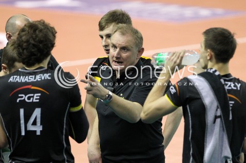  02.02.2013 KIELCE SIATKOWKA PLUS LIGA 2012/2013<br />MEN VOLLEYBALL POLAND POLISH PLUSLIGA LEAGUE SEASON 2012/2013 <br />MECZ EFFECTOR KIELCE - PGE SKRA BELCHATOW N/Z JACEK NAWROCKI TRENER ( HEAD COACH )  