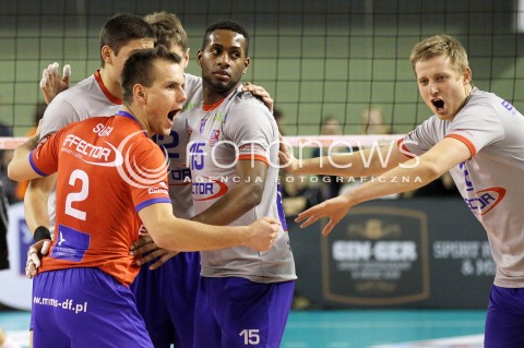  02.02.2013 KIELCE SIATKOWKA PLUS LIGA 2012/2013<br />MEN VOLLEYBALL POLAND POLISH PLUSLIGA LEAGUE SEASON 2012/2013 <br />MECZ EFFECTOR KIELCE - PGE SKRA BELCHATOW N/Z ARMANDO DANGER BARTOSZ SUFA MICHAL KOZLOWSKI RADOSC  