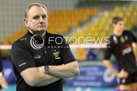  02.02.2013 KIELCE SIATKOWKA PLUS LIGA 2012/2013<br />MEN VOLLEYBALL POLAND POLISH PLUSLIGA LEAGUE SEASON 2012/2013 <br />MECZ EFFECTOR KIELCE - PGE SKRA BELCHATOW N/Z JACEK NAWROCKI TRENER ( HEAD COACH )  
