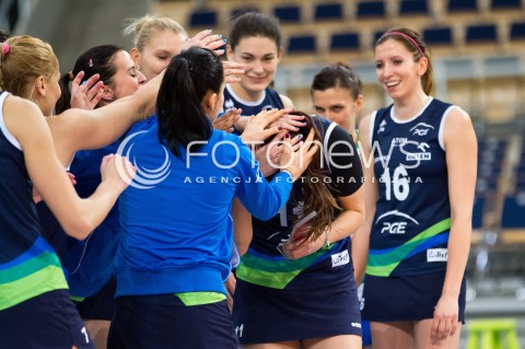  04.02.2013 ORLEN LIGA SIATKOWKA KOBIET ORGANIKA BUDOWLANI LODZ ATOM TREFL SOPOT N/Z  JUSTYNA LUKASIK KLAUDIA KACZOROWSKA  