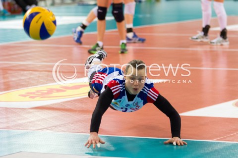  04.02.2013 ORLEN LIGA SIATKOWKA KOBIET ORGANIKA BUDOWLANI LODZ ATOM TREFL SOPOT N/Z COURTNEY THOMPSON  