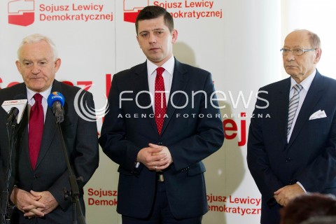  09.02.2013 RZESZOW WIZYTA PRZEWODNICZACEGO SLD LESZKA MILLERA W RZESZOWIE<br />N/Z LESZEK MILLER TOMASZ KAMINSKI TADEUSZ FERENC  