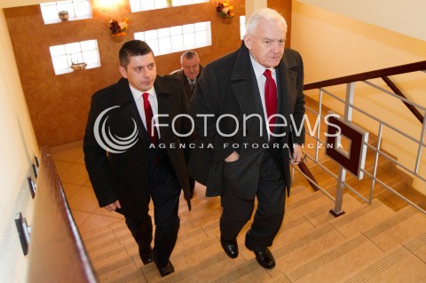  09.02.2013 RZESZOW WIZYTA PRZEWODNICZACEGO SLD LESZKA MILLERA W RZESZOWIE<br />N/Z LESZEK MILLER TOMASZ KAMINSKI  