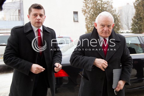  09.02.2013 RZESZOW WIZYTA PRZEWODNICZACEGO SLD LESZKA MILLERA W RZESZOWIE<br />N/Z LESZEK MILLER TOMASZ KAMINSKI  