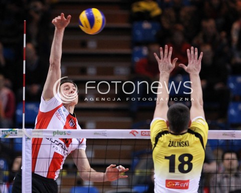  10.02.2013 RZESZOW SIATKOWKA PLUS LIGA 2012/2013 MEN VOLLEYBALL POLAND POLISH PLUSLIGA LEAGUE SEASON 2012/2013 MECZ ASSECO RESOVIA RZESZOW - LOTOS TREFL GDANSK N/Z JOCHEN SCHOPS WOJCIECH ZALINSKI  