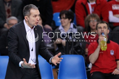  10.02.2013 RZESZOW SIATKOWKA PLUS LIGA 2012/2013 MEN VOLLEYBALL POLAND POLISH PLUSLIGA LEAGUE SEASON 2012/2013 MECZ ASSECO RESOVIA RZESZOW - LOTOS TREFL GDANSK N/Z ANDRZEJ KOWAL TRENER ( HEAD COACH ) ZLOSC  