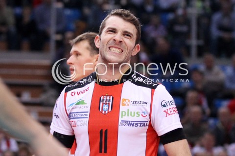  10.02.2013 RZESZOW SIATKOWKA PLUS LIGA 2012/2013 MEN VOLLEYBALL POLAND POLISH PLUSLIGA LEAGUE SEASON 2012/2013 MECZ ASSECO RESOVIA RZESZOW - LOTOS TREFL GDANSK N/Z NIKOLA KOVACEVIC ZLOSC  