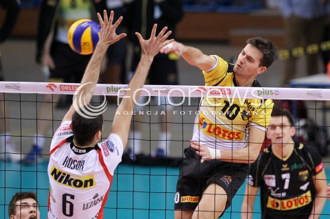  10.02.2013 RZESZOW SIATKOWKA PLUS LIGA 2012/2013 MEN VOLLEYBALL POLAND POLISH PLUSLIGA LEAGUE SEASON 2012/2013 MECZ ASSECO RESOVIA RZESZOW - LOTOS TREFL GDANSK N/Z BARTOSZ GAWRYSZEWSKI GRZEGORZ KOSOK  