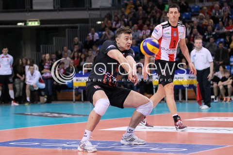  10.02.2013 RZESZOW SIATKOWKA PLUS LIGA 2012/2013 MEN VOLLEYBALL POLAND POLISH PLUSLIGA LEAGUE SEASON 2012/2013 MECZ ASSECO RESOVIA RZESZOW - LOTOS TREFL GDANSK N/Z KRZYSZTOF IGNACZAK ALEH ACHREM OLIEG AKHREM  