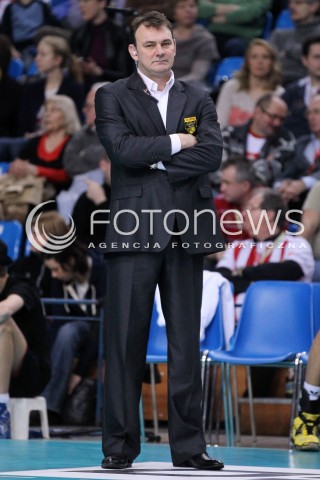  10.02.2013 RZESZOW SIATKOWKA PLUS LIGA 2012/2013 MEN VOLLEYBALL POLAND POLISH PLUSLIGA LEAGUE SEASON 2012/2013 MECZ ASSECO RESOVIA RZESZOW - LOTOS TREFL GDANSK N/Z DARIUSZ LUKS TRENER ( HEAD COACH )  