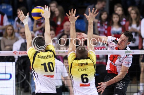  10.02.2013 RZESZOW SIATKOWKA PLUS LIGA 2012/2013 MEN VOLLEYBALL POLAND POLISH PLUSLIGA LEAGUE SEASON 2012/2013 MECZ ASSECO RESOVIA RZESZOW - LOTOS TREFL GDANSK N/Z ALEH ACHREM OLIEG AKHREM BARTOSZ GAWRYSZEWSKI PRZEMYSLAW STEPIEN  