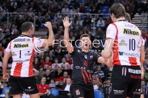  10.02.2013 RZESZOW SIATKOWKA PLUS LIGA 2012/2013 MEN VOLLEYBALL POLAND POLISH PLUSLIGA LEAGUE SEASON 2012/2013 MECZ ASSECO RESOVIA RZESZOW - LOTOS TREFL GDANSK N/Z KRZYSZTOF IGNACZAK RADOSC  