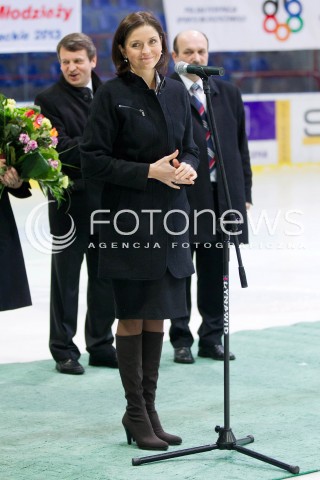  15.02.2013 DEBICA MINISTER SPORTU JOANNA MUCHA PODCZAS OTWARCIA FINALOW OGOLNOPOLSKIEJ OLIMPIADY MLODZIEZY W SPORTACH ZIMOWYCH<br />N/Z JOANNA MUCHA MINISTER  