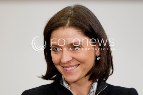  15.02.2013 RZESZOW PODKARPACKI KONGRES SPORTU POWSZECHNEGO Z UDZIALEM MINISTER SPORTU JOANNY MUCHY<br />N/Z JOANNA MUCHA MINISTER RADOSC USMIECH  