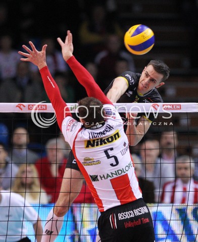  17.02.2013 RZESZOW SIATKOWKA PLUS LIGA 2012/2013 MEN VOLLEYBALL POLAND POLISH PLUSLIGA LEAGUE SEASON 2012/2013 MECZ ASSECO RESOVIA RZESZOW - PGE SKRA BELCHATOW N/Z MARIUSZ WLAZLY LUKAS TICHACEK  