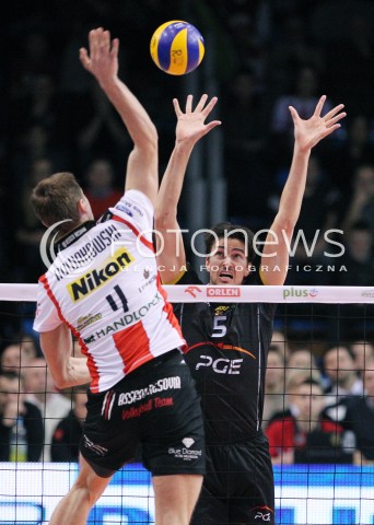  17.02.2013 RZESZOW SIATKOWKA PLUS LIGA 2012/2013 MEN VOLLEYBALL POLAND POLISH PLUSLIGA LEAGUE SEASON 2012/2013 MECZ ASSECO RESOVIA RZESZOW - PGE SKRA BELCHATOW N/Z WYTZE KOOISTRA PIOTR NOWAKOWSKI  