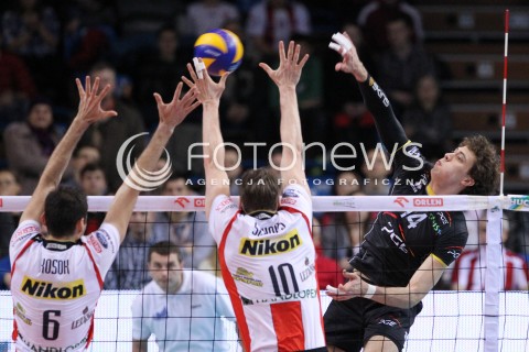  17.02.2013 RZESZOW SIATKOWKA PLUS LIGA 2012/2013 MEN VOLLEYBALL POLAND POLISH PLUSLIGA LEAGUE SEASON 2012/2013 MECZ ASSECO RESOVIA RZESZOW - PGE SKRA BELCHATOW N/Z ALEKSANDAR ATANASIJEVIC JOCHEN SCHOPS GRZEGORZ KOSOK  