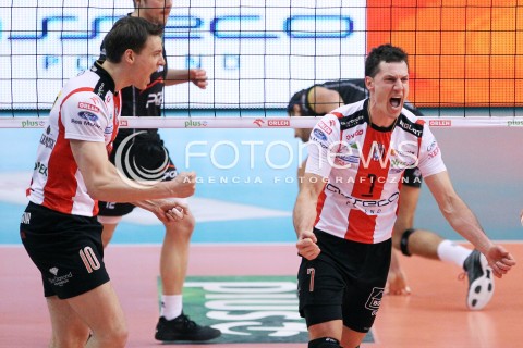  17.02.2013 RZESZOW SIATKOWKA PLUS LIGA 2012/2013 MEN VOLLEYBALL POLAND POLISH PLUSLIGA LEAGUE SEASON 2012/2013 MECZ ASSECO RESOVIA RZESZOW - PGE SKRA BELCHATOW N/Z ALEH ACHREM OLIEG AKHREM JOCHEN SCHOPS RADOSC  