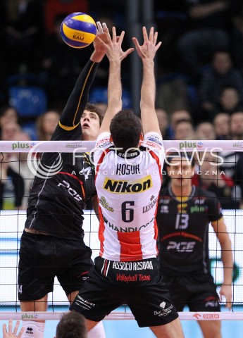  17.02.2013 RZESZOW SIATKOWKA PLUS LIGA 2012/2013 MEN VOLLEYBALL POLAND POLISH PLUSLIGA LEAGUE SEASON 2012/2013 MECZ ASSECO RESOVIA RZESZOW - PGE SKRA BELCHATOW N/Z ALEKSANDAR ATANASIJEVIC GRZEGORZ KOSOK  