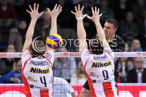  17.02.2013 RZESZOW SIATKOWKA PLUS LIGA 2012/2013 MEN VOLLEYBALL POLAND POLISH PLUSLIGA LEAGUE SEASON 2012/2013 MECZ ASSECO RESOVIA RZESZOW - PGE SKRA BELCHATOW N/Z PAUL LOTMAN ZBIGNIEW BARTMAN PIOTR NOWAKOWSKI  