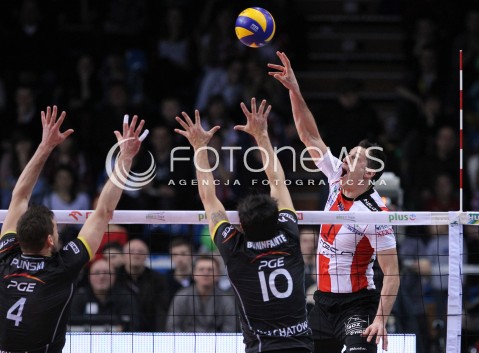  17.02.2013 RZESZOW SIATKOWKA PLUS LIGA 2012/2013 MEN VOLLEYBALL POLAND POLISH PLUSLIGA LEAGUE SEASON 2012/2013 MECZ ASSECO RESOVIA RZESZOW - PGE SKRA BELCHATOW N/Z ALEH ACHREM OLIEG AKHREM DANIEL PLINSKI DANTE BONIFANTE  