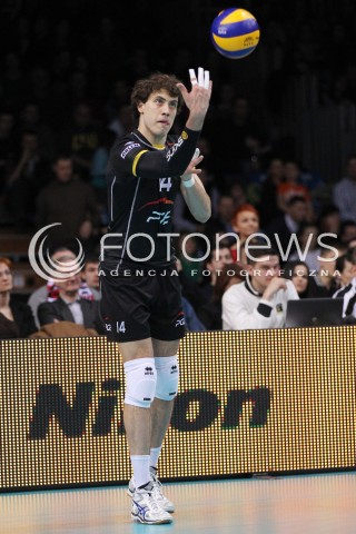  17.02.2013 RZESZOW SIATKOWKA PLUS LIGA 2012/2013 MEN VOLLEYBALL POLAND POLISH PLUSLIGA LEAGUE SEASON 2012/2013 MECZ ASSECO RESOVIA RZESZOW - PGE SKRA BELCHATOW N/Z ALEKSANDAR ATANASIJEVIC SYLWETKA  