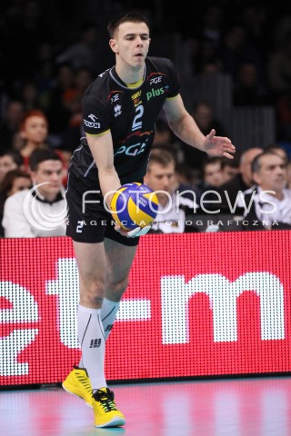  17.02.2013 RZESZOW SIATKOWKA PLUS LIGA 2012/2013 MEN VOLLEYBALL POLAND POLISH PLUSLIGA LEAGUE SEASON 2012/2013 MECZ ASSECO RESOVIA RZESZOW - PGE SKRA BELCHATOW N/Z MARIUSZ WLAZLY SYLWETKA  