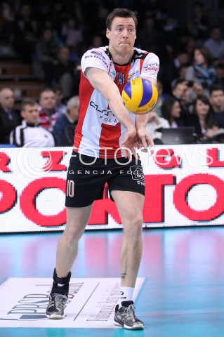  17.02.2013 RZESZOW SIATKOWKA PLUS LIGA 2012/2013 MEN VOLLEYBALL POLAND POLISH PLUSLIGA LEAGUE SEASON 2012/2013 MECZ ASSECO RESOVIA RZESZOW - PGE SKRA BELCHATOW N/Z JOCHEN SCHOPS SYLWETKA  