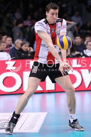  17.02.2013 RZESZOW SIATKOWKA PLUS LIGA 2012/2013 MEN VOLLEYBALL POLAND POLISH PLUSLIGA LEAGUE SEASON 2012/2013 MECZ ASSECO RESOVIA RZESZOW - PGE SKRA BELCHATOW N/Z JOCHEN SCHOPS SYLWETKA  