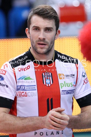  17.02.2013 RZESZOW SIATKOWKA PLUS LIGA 2012/2013 MEN VOLLEYBALL POLAND POLISH PLUSLIGA LEAGUE SEASON 2012/2013 MECZ ASSECO RESOVIA RZESZOW - PGE SKRA BELCHATOW N/Z NIKOLA KOVACEVIC  