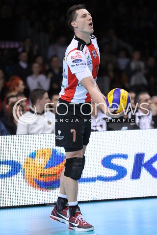  17.02.2013 RZESZOW SIATKOWKA PLUS LIGA 2012/2013 MEN VOLLEYBALL POLAND POLISH PLUSLIGA LEAGUE SEASON 2012/2013 MECZ ASSECO RESOVIA RZESZOW - PGE SKRA BELCHATOW N/Z ALEH ACHREM OLIEG AKHREM SYLWETKA  