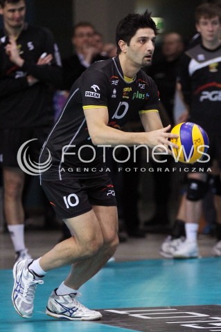  17.02.2013 RZESZOW SIATKOWKA PLUS LIGA 2012/2013 MEN VOLLEYBALL POLAND POLISH PLUSLIGA LEAGUE SEASON 2012/2013 MECZ ASSECO RESOVIA RZESZOW - PGE SKRA BELCHATOW N/Z DANTE BONIFANTE SYLWETKA  