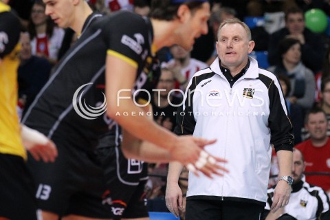  17.02.2013 RZESZOW SIATKOWKA PLUS LIGA 2012/2013 MEN VOLLEYBALL POLAND POLISH PLUSLIGA LEAGUE SEASON 2012/2013 MECZ ASSECO RESOVIA RZESZOW - PGE SKRA BELCHATOW N/Z JACEK NAWROCKI TRENER ( HEAD COACH )  