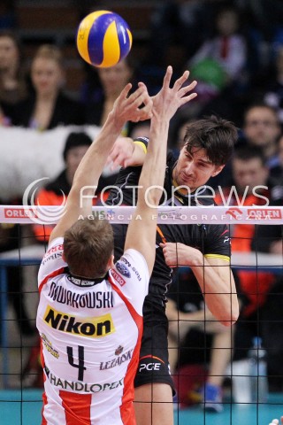  17.02.2013 RZESZOW SIATKOWKA PLUS LIGA 2012/2013 MEN VOLLEYBALL POLAND POLISH PLUSLIGA LEAGUE SEASON 2012/2013 MECZ ASSECO RESOVIA RZESZOW - PGE SKRA BELCHATOW N/Z WYTZE KOOISTRA PIOTR NOWAKOWSKI  