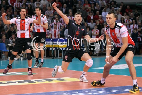  17.02.2013 RZESZOW SIATKOWKA PLUS LIGA 2012/2013 MEN VOLLEYBALL POLAND POLISH PLUSLIGA LEAGUE SEASON 2012/2013 MECZ ASSECO RESOVIA RZESZOW - PGE SKRA BELCHATOW N/Z KRZYSZTOF IGNACZAK ALEH ACHREM OLIEG AKHREM PAUL LOTMAN RADOSC  