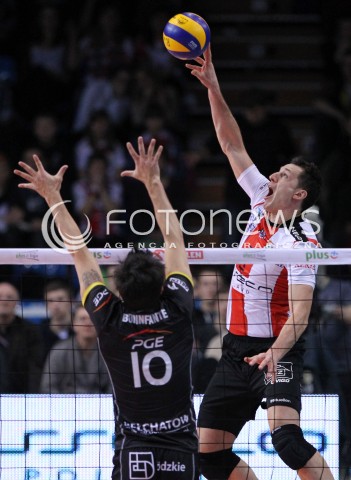  17.02.2013 RZESZOW SIATKOWKA PLUS LIGA 2012/2013 MEN VOLLEYBALL POLAND POLISH PLUSLIGA LEAGUE SEASON 2012/2013 MECZ ASSECO RESOVIA RZESZOW - PGE SKRA BELCHATOW N/Z ALEH ACHREM OLIEG AKHREM DANTE BONIFANTE  