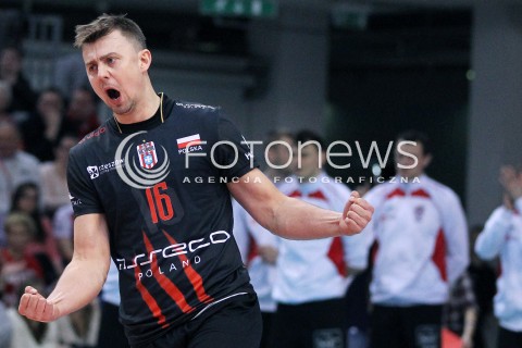  17.02.2013 RZESZOW SIATKOWKA PLUS LIGA 2012/2013 MEN VOLLEYBALL POLAND POLISH PLUSLIGA LEAGUE SEASON 2012/2013 MECZ ASSECO RESOVIA RZESZOW - PGE SKRA BELCHATOW N/Z KRZYSZTOF IGNACZAK RADOSC  