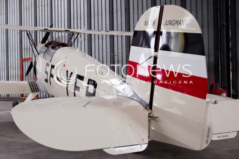  20.02.2013 RZESZOW RZESZOWSKA FIRMA AIR RES AVIATION WYPRODUKOWALA HISTORYCZNY SAMOLOT BUCKER JUNGMANN T-131PA NA KTORYM SZKOLILI SIE PILOCI LUFTWAFFE. PROTOTYP SAMOLOTU POWSTAL W 1934 W NIEMCZECH. PIERWSZY EGZEMPLARZ ZAKUPIL NIEMIEC. N/Z SAMOLOT BUCKER JUNGMANN  