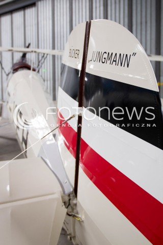  20.02.2013 RZESZOW RZESZOWSKA FIRMA AIR RES AVIATION WYPRODUKOWALA HISTORYCZNY SAMOLOT BUCKER JUNGMANN T-131PA NA KTORYM SZKOLILI SIE PILOCI LUFTWAFFE. PROTOTYP SAMOLOTU POWSTAL W 1934 W NIEMCZECH. PIERWSZY EGZEMPLARZ ZAKUPIL NIEMIEC. N/Z SAMOLOT BUCKER JUNGMANN  
