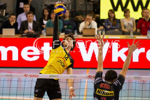  24.02.2013 BELCHATOW SIATKOWKA PLUS LIGA 2012/2013 MEN VOLLEYBALL POLAND POLISH PLUSLIGA LEAGUE SEASON MECZ PGE SKRA BELCHATOW - ASSECO RESOVIA RZESZOW N/Z ATANASIJEVIC ALEKSANDER  