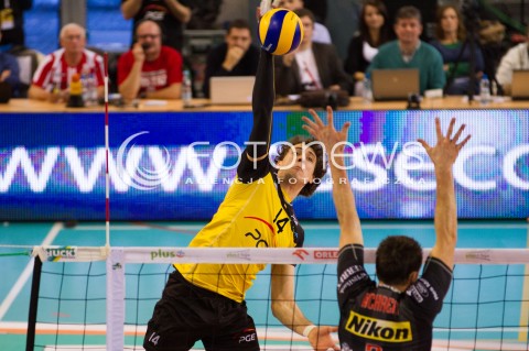  24.02.2013 BELCHATOW SIATKOWKA PLUS LIGA 2012/2013 MEN VOLLEYBALL POLAND POLISH PLUSLIGA LEAGUE SEASON MECZ PGE SKRA BELCHATOW - ASSECO RESOVIA RZESZOW N/Z ATANASIJEVIC ALEKSANDER  