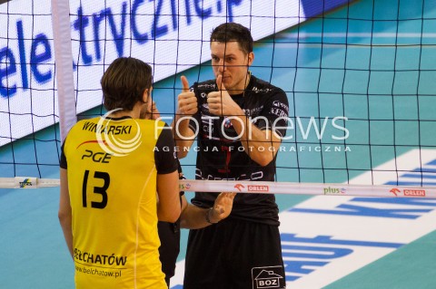  24.02.2013 BELCHATOW SIATKOWKA PLUS LIGA 2012/2013 MEN VOLLEYBALL POLAND POLISH PLUSLIGA LEAGUE SEASON MECZ PGE SKRA BELCHATOW - ASSECO RESOVIA RZESZOW N/Z MICHAL WINIARSKI ALEH AKHREM  