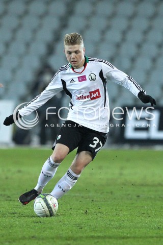  23.02.2013 KIELCE PILKA NOZNA POLSKA T-MOBILE EKSTRAKLASA SEZON 2012/2013 FOOTBALL POLISH EKSTRAKLASA SEASON 2012/2013 KORONA KIELCE - LEGIA WARSZAWA N/Z DOMINIK FURMAN SYLWETKA  