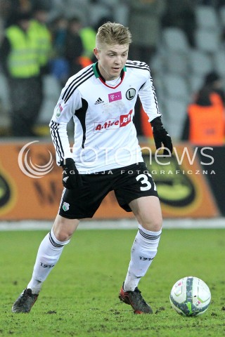  23.02.2013 KIELCE PILKA NOZNA POLSKA T-MOBILE EKSTRAKLASA SEZON 2012/2013 FOOTBALL POLISH EKSTRAKLASA SEASON 2012/2013 KORONA KIELCE - LEGIA WARSZAWA N/Z DOMINIK FURMAN SYLWETKA  