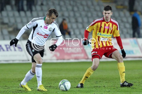  23.02.2013 KIELCE PILKA NOZNA POLSKA T-MOBILE EKSTRAKLASA SEZON 2012/2013 FOOTBALL POLISH EKSTRAKLASA SEASON 2012/2013 KORONA KIELCE - LEGIA WARSZAWA N/Z MIROSLAV RADOVIC ARTUR LENARTOWSKI  
