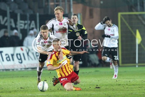  23.02.2013 KIELCE PILKA NOZNA POLSKA T-MOBILE EKSTRAKLASA SEZON 2012/2013 FOOTBALL POLISH EKSTRAKLASA SEASON 2012/2013 KORONA KIELCE - LEGIA WARSZAWA N/Z VLASTIMIR JOVANOVIC DANIEL LUKASIK JAKUB KOSECKI  