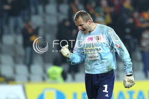  23.02.2013 KIELCE PILKA NOZNA POLSKA T-MOBILE EKSTRAKLASA SEZON 2012/2013 FOOTBALL POLISH EKSTRAKLASA SEASON 2012/2013 KORONA KIELCE - LEGIA WARSZAWA N/Z ZBIGNIEW MALKOWSKI RADOSC  