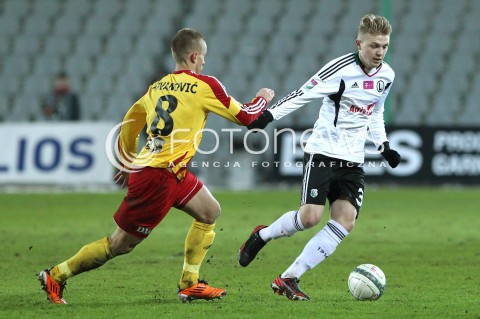  23.02.2013 KIELCE PILKA NOZNA POLSKA T-MOBILE EKSTRAKLASA SEZON 2012/2013 FOOTBALL POLISH EKSTRAKLASA SEASON 2012/2013 KORONA KIELCE - LEGIA WARSZAWA N/Z DOMINIK FURMAN VLASTIMIR JOVANOVIC  