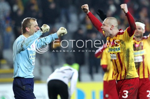  23.02.2013 KIELCE PILKA NOZNA POLSKA T-MOBILE EKSTRAKLASA SEZON 2012/2013 FOOTBALL POLISH EKSTRAKLASA SEASON 2012/2013 KORONA KIELCE - LEGIA WARSZAWA N/Z KAMIL KUZERA ZBIGNIEW MALKOWSKI RADOSC  